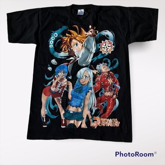 Thessh Adult Anime collection 7 deadly sins Short Sleeve Tee TALL One Size - Picture 1 of 9